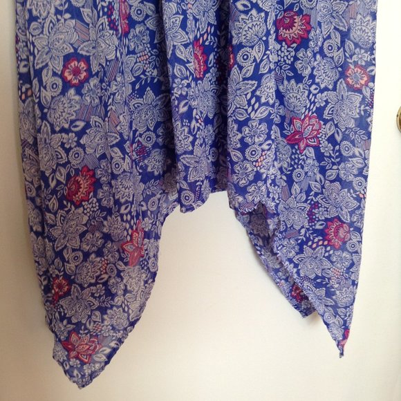 Girls Summer Dress w/Handkerchief Hem, Sz 14 - Picture 4 of 13